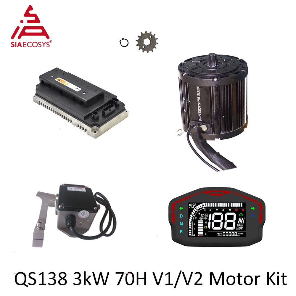 QSMOTOR QS138 3000W 72V Mid Dr - Mid Drive Motor Kit 72V 3000W recension och pris