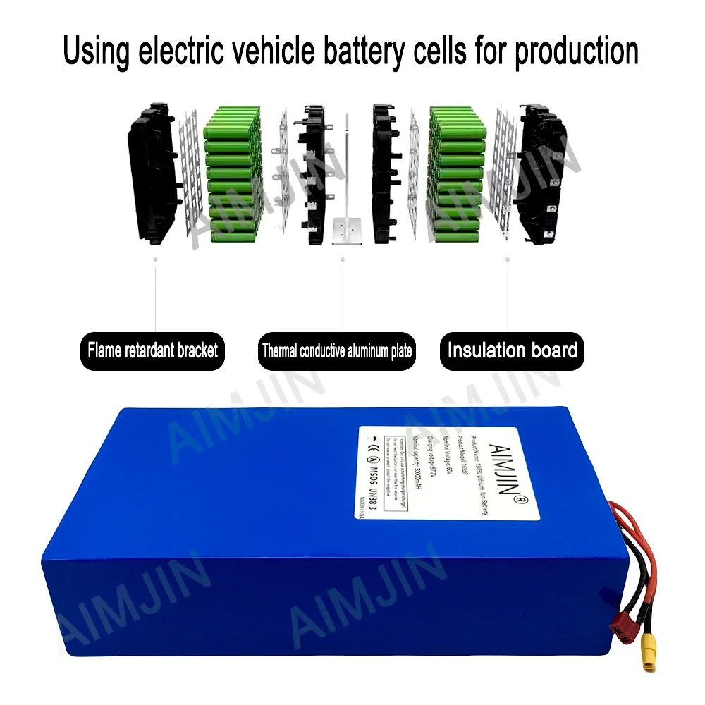 16S8p 1000-3000W Brand New Lit - 60V 30Ah Electric Scooter Battery recension och pris