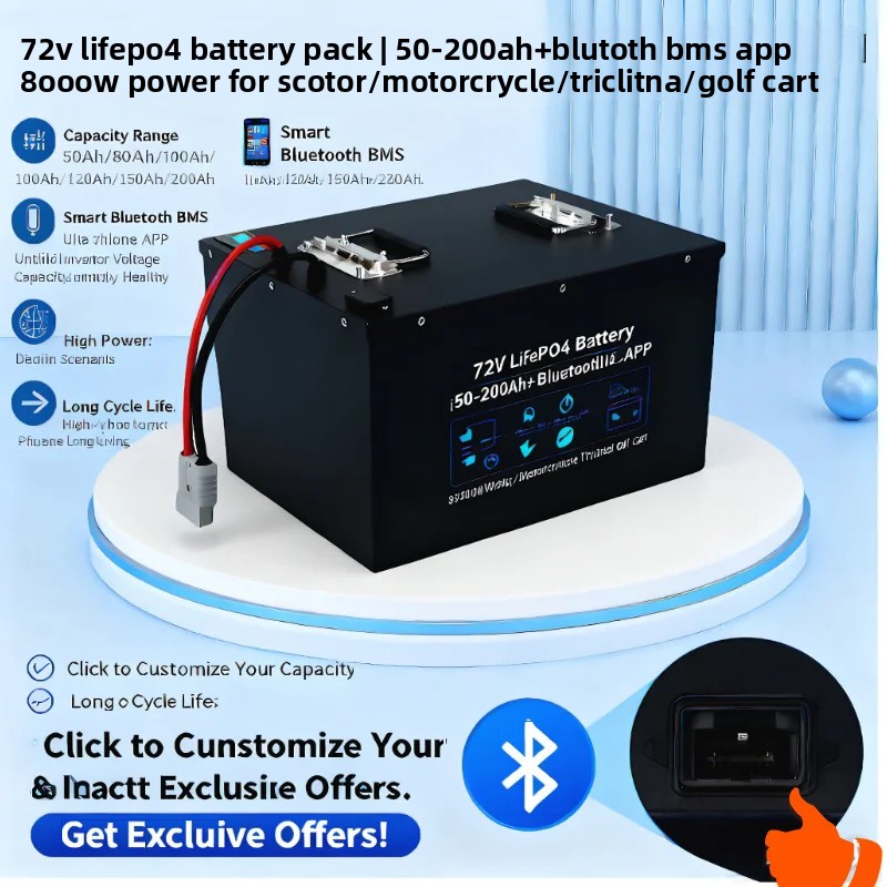 72V LiFePO4 Battery Pack 50Ah- - 72V 60Ah Lifepo4 Battery Pack recension och pris