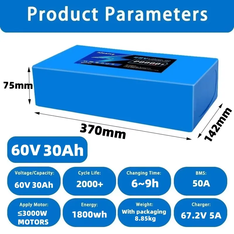 Aleaivy 60V 20AH 30AH 21700 Li - 60V 30Ah Electric Scooter Battery recension och pris