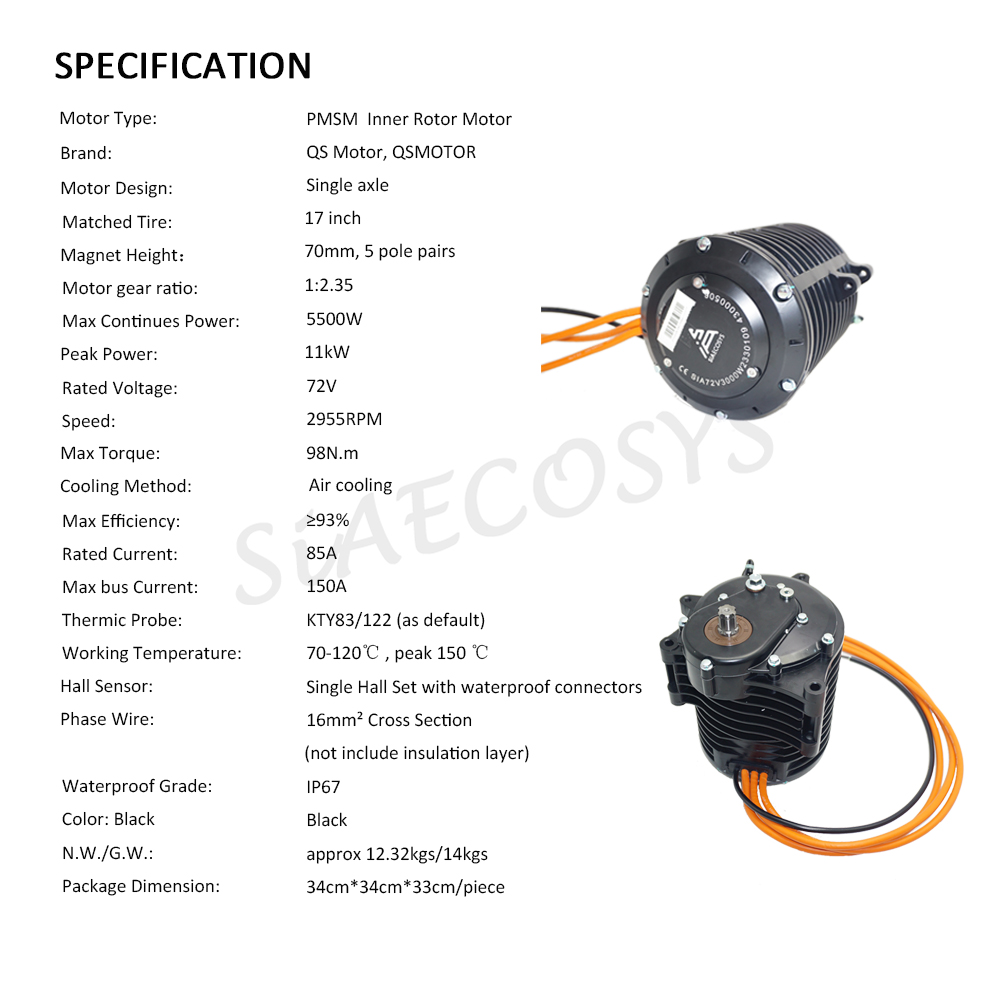 QSMOTOR 138 3000W V3 70H 5500W - Mid Drive Motor Kit 72V 3000W recension och pris